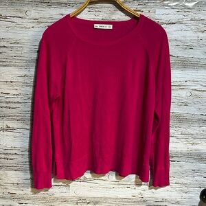 Zara  Knit pink sweater size medium